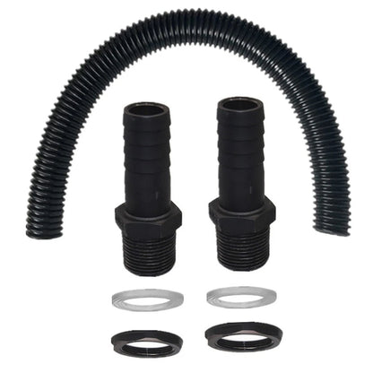 Water Butt Connector Kit for Rain Tanks (38mm Flexible Hose Pipe)