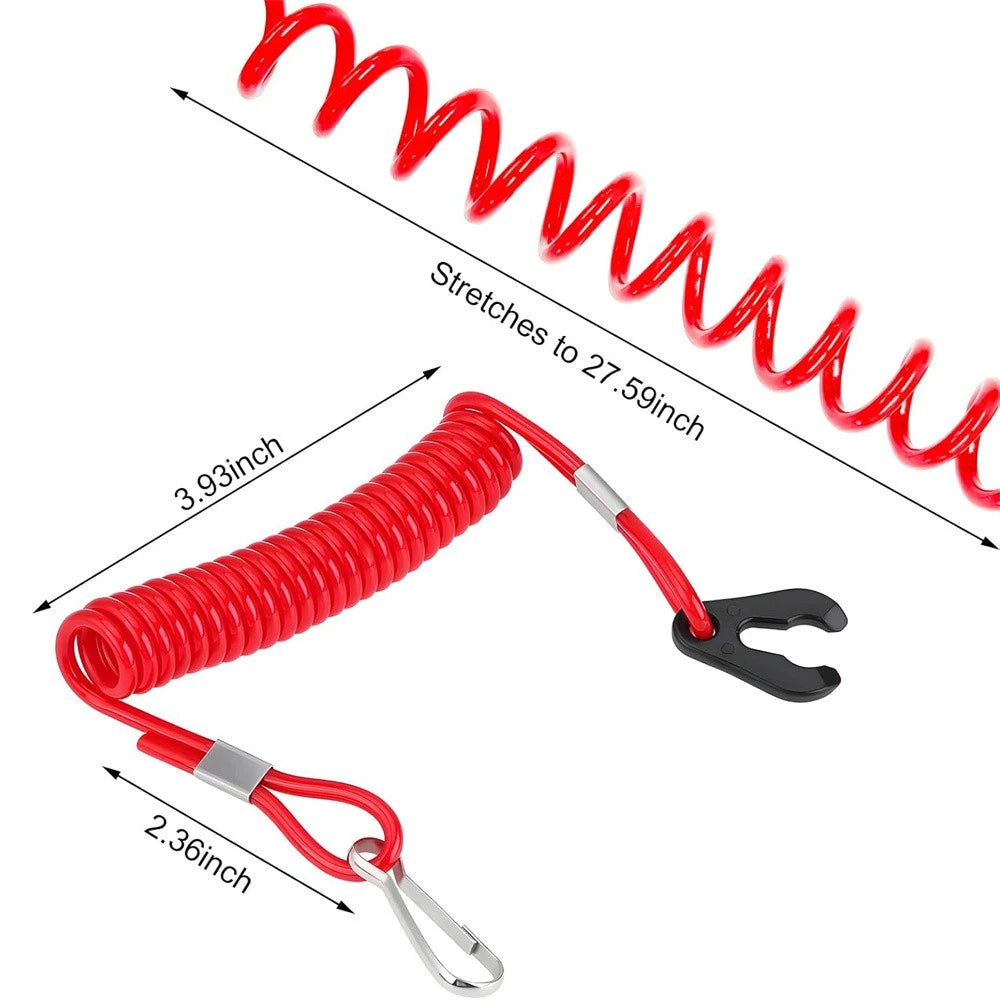 Outboard Engine Stop Lanyard for Watercraft Motors (6E9-82575-09)