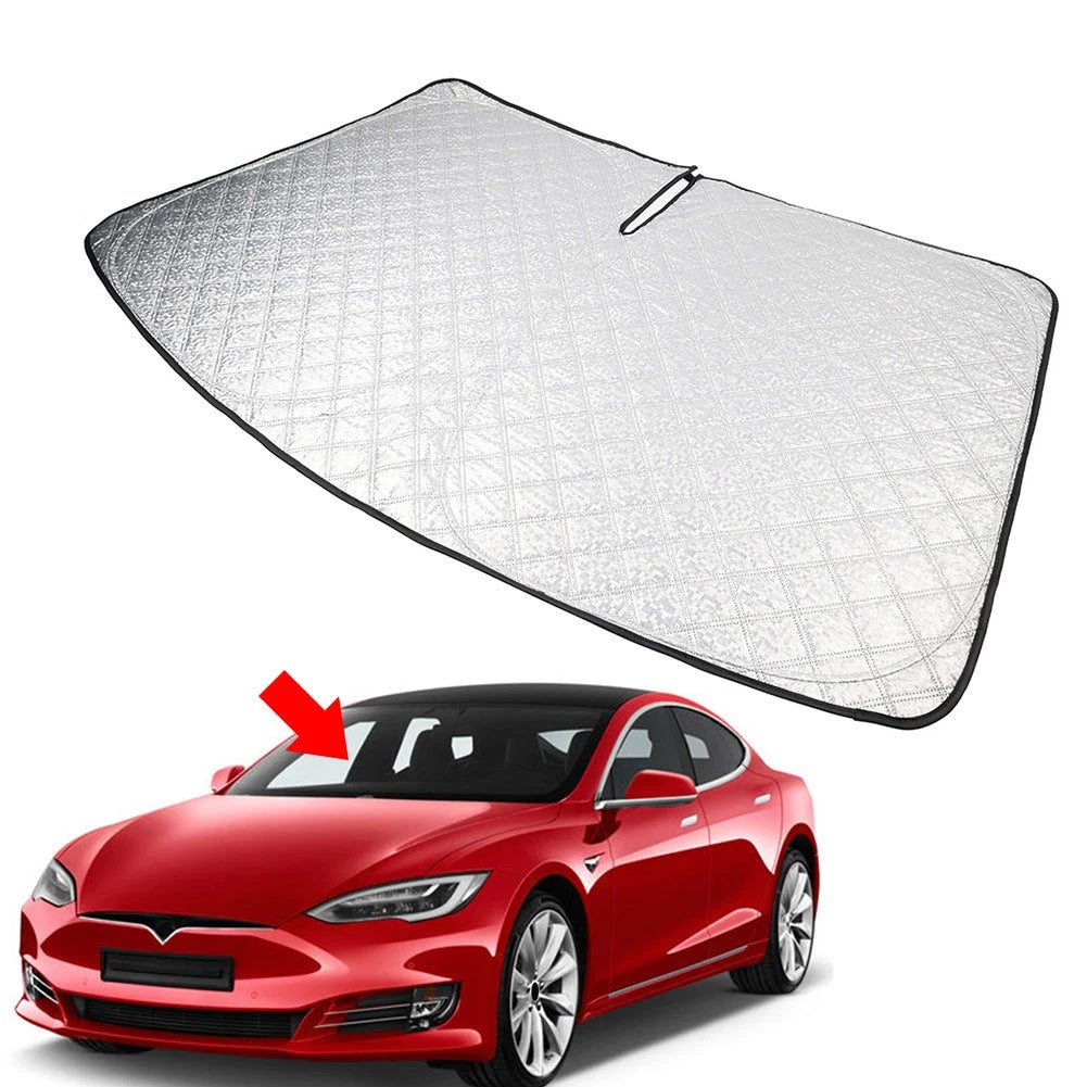Foldable Windshield Sun Shade for Tesla Model S (2012–2025)
