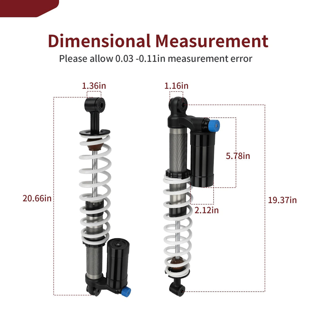 Set of 2 Rear Air Shocks for Polaris Sportsman 850 (2011–2025) 7043874 7043463
