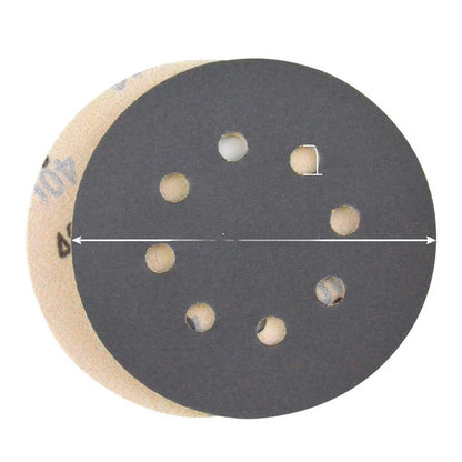 60 Pcs 5 Inch 8 Hole Silicon Carbide Sanding Discs for General Purpose