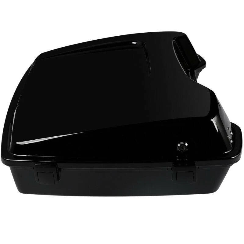 Black Razor Trunk Backrest Rack Plate for Harley Road Glide (2009–2013)