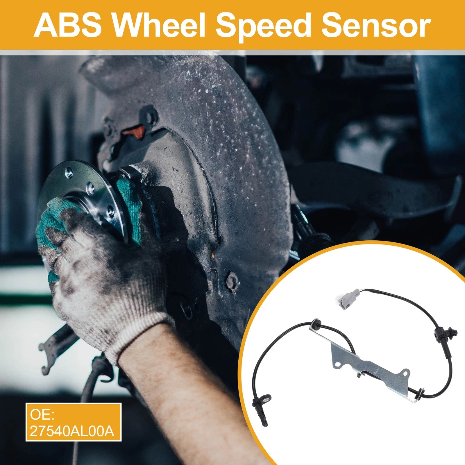 ABS Wheel Speed Sensor Rear Left Replacement for Subaru Outback (2010–2014)