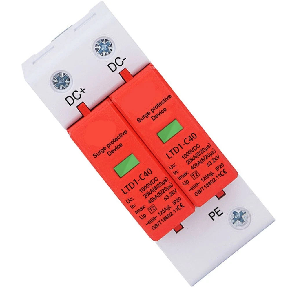 Surge Protector 2 Pole 40A for DIN Rail Mountable (800V 1000V)
