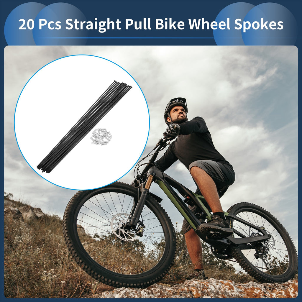Bicycle Wheel Spokes Straight Pull Replacement Set for 241mm (241–241)