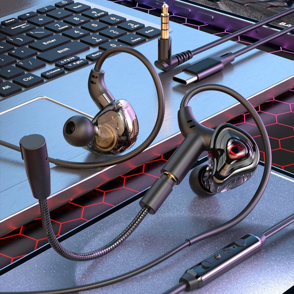 Noise Cancelling Earbuds for Gaming with Detachable Microphone