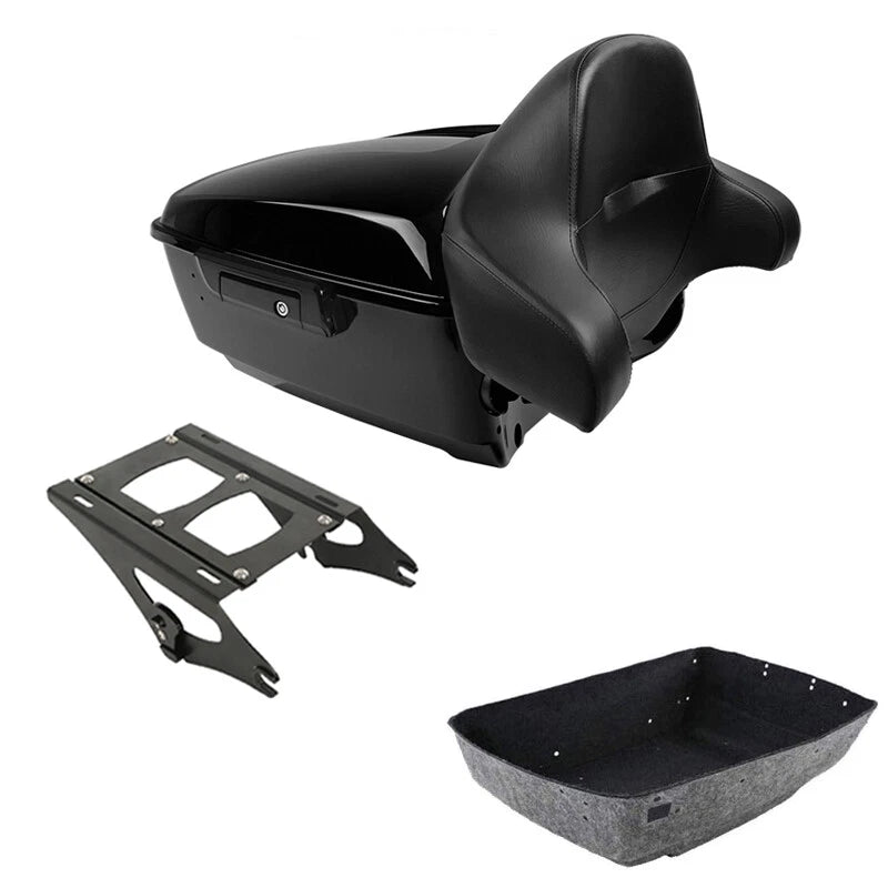 Trunk Backrest Pad Mount Rack for Harley Touring Road Glide (2014–2026)