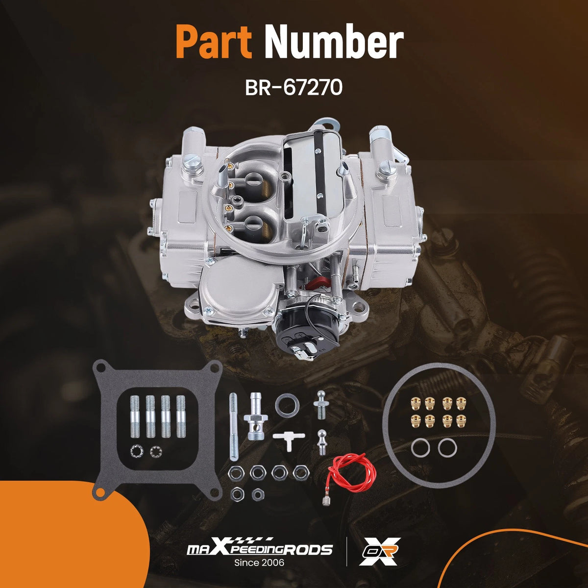 4 Barrel Carburetor Electric Choke for BR-67270 (600 CFM)