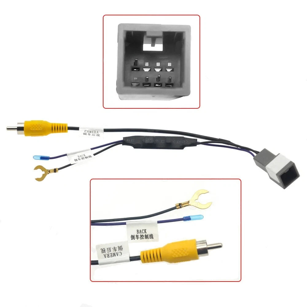 8Pin 20cm Car Reverse Camera Output Video Adapter Cable for Mitsubishi Xpander