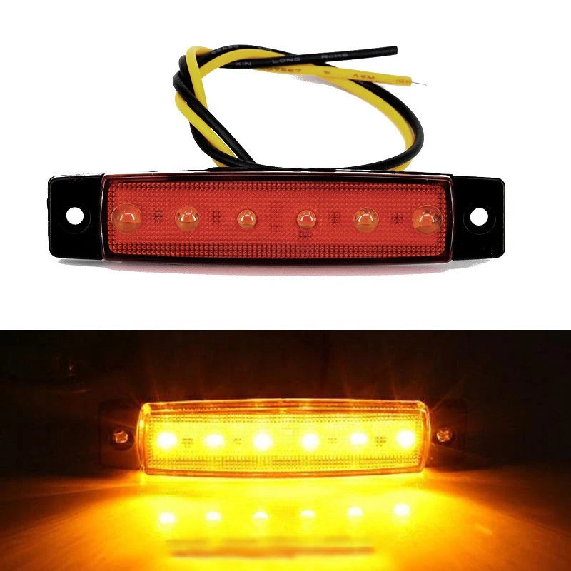 Set of 2 LED Side Marker Taillight Indicators for Truck Boat Trailer
