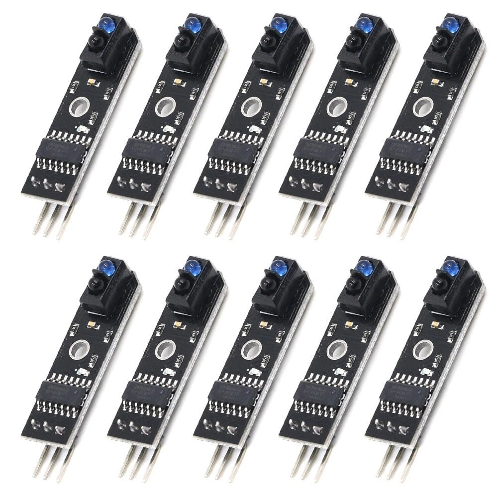 10X TCRT5000 Infrared Line Tracking Sensor Modules for Robotics Projects