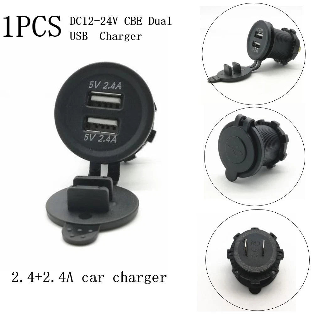 Dual USB Socket for All 12-24V Vehicles (5V 2.4A)