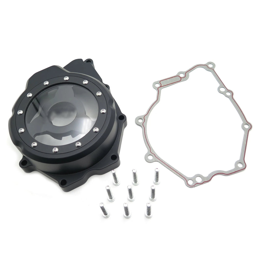 Left Engine Stator Cover for Yamaha YZF-R6 (2006–2022) - Black, See Through