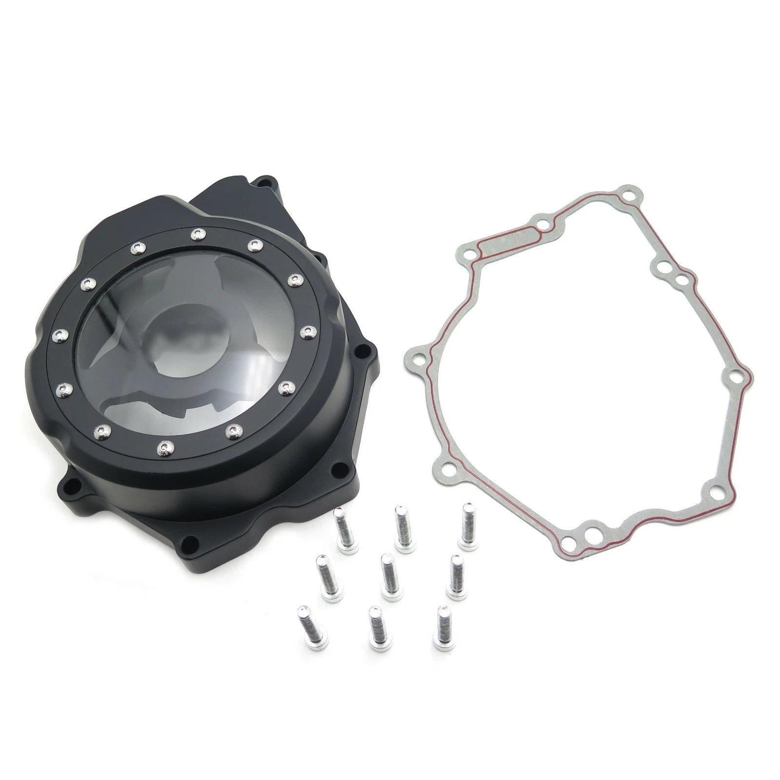 Left Engine Stator Cover for Yamaha YZF-R6 (2006–2022) - Black, See Through