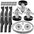 Spindle and Blade with Belt Pulley Replacement for Troy-Bilt 50 Inch (2008–2016)