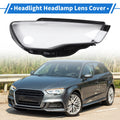 1 Pc Headlight Lens Cover for Audi A3 (2013–2015) Black Clear