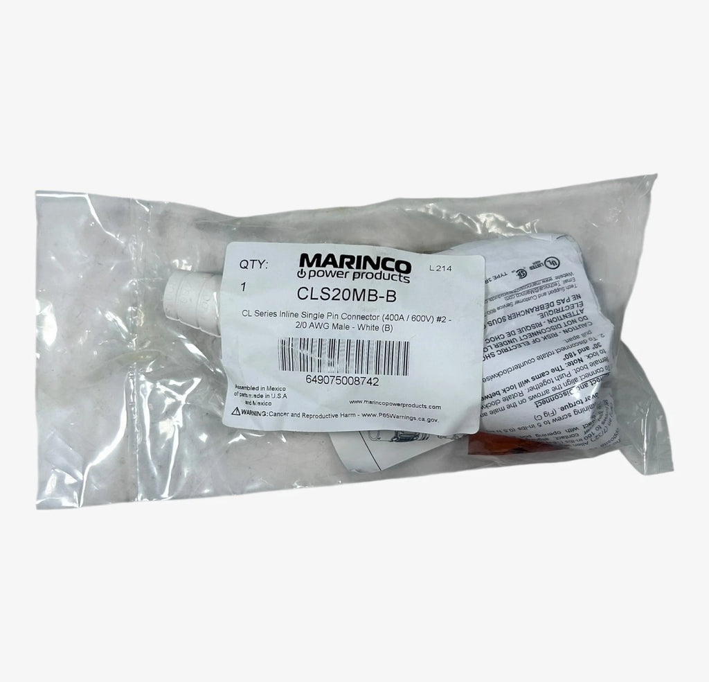 Inline Single Pin Connector for Marinco CLS20MB-B (400A / 600V)