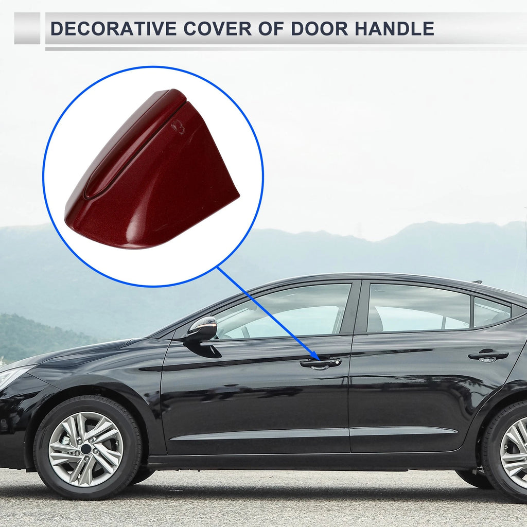 Front Left Door Handle End Cap for Ford Mondeo Edge Taurus (2013–2020) ABS Red