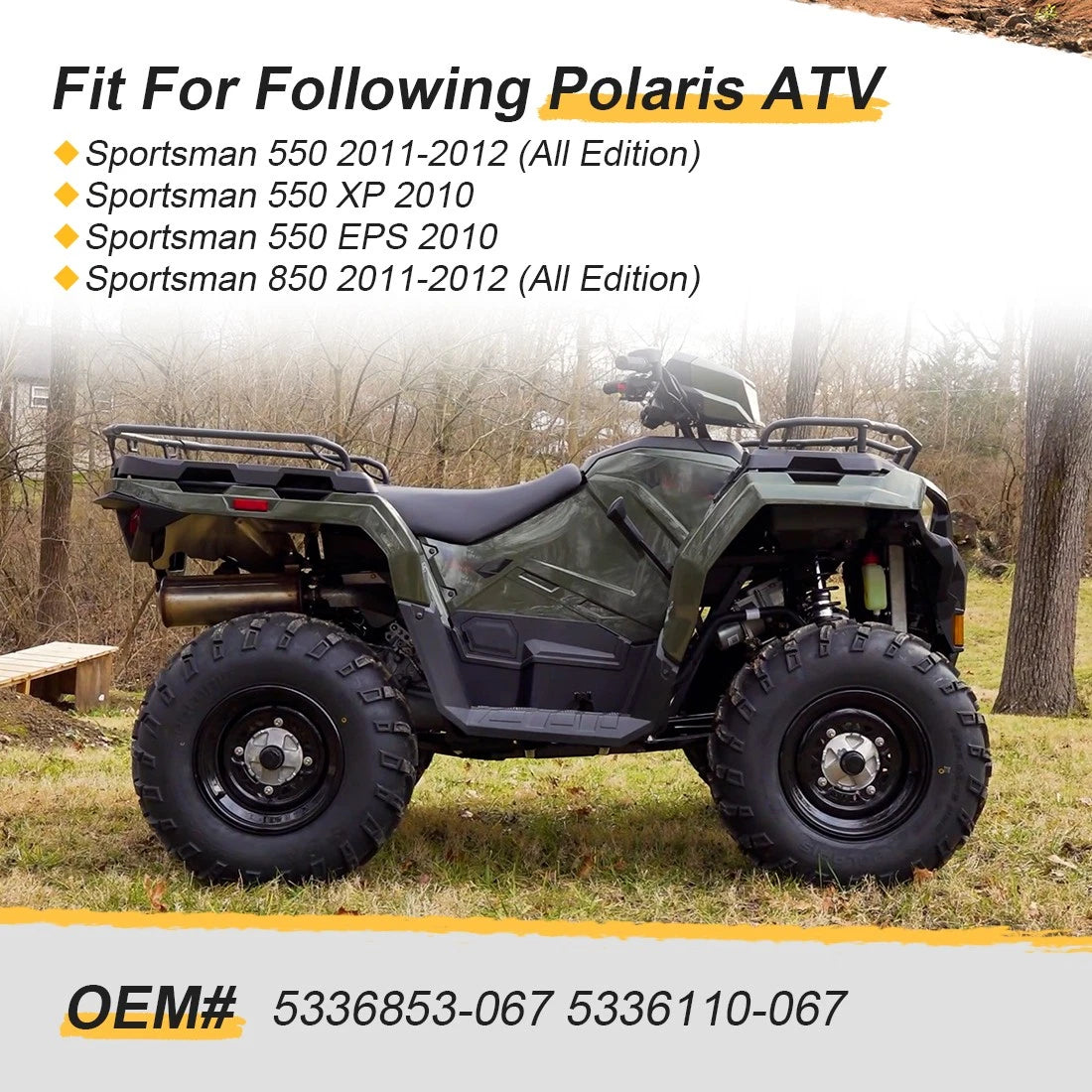 Rear Stabilizer Bar w/ Bushing for Polaris Sportsman 550 XP EPS (2009–2019) 5336853-067
