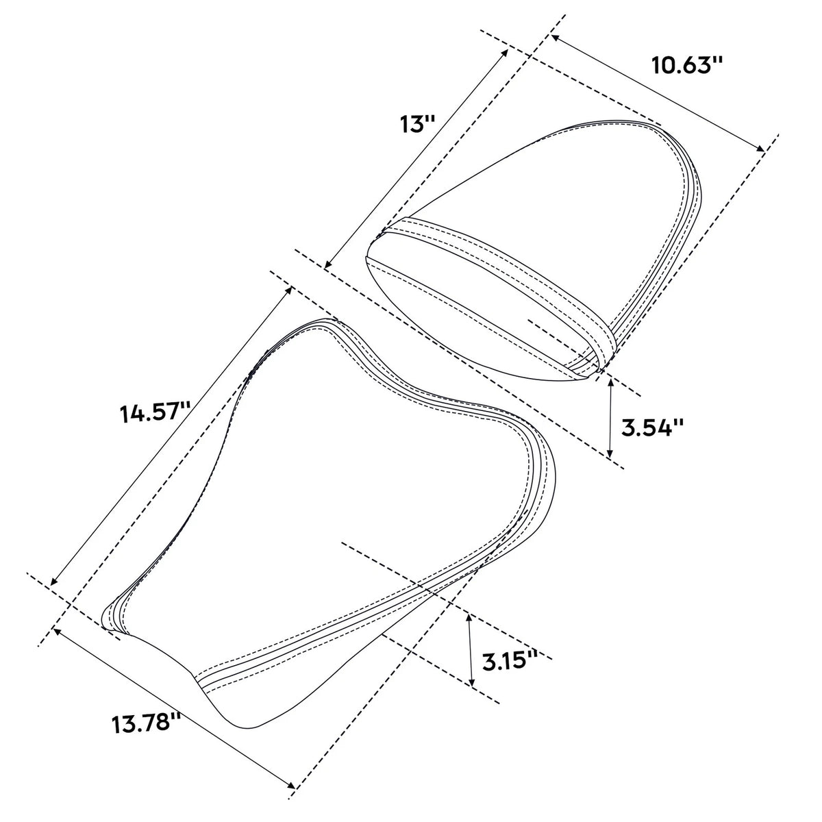 Seat Cushion Set for Suzuki GSXR1000 (2005–2006)