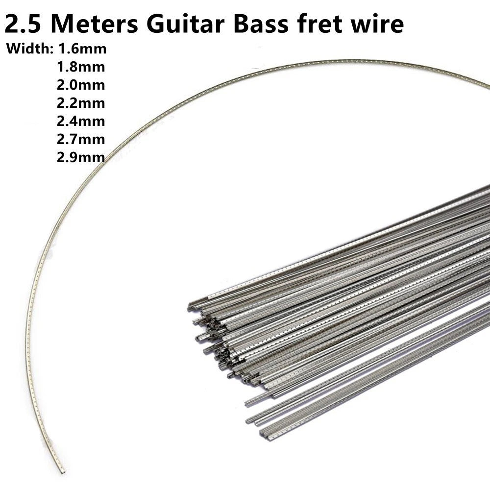 8FT Bass Guitar Fingerboard Replacement Fret Wire Copper Nickel 1.6-2.9MM
