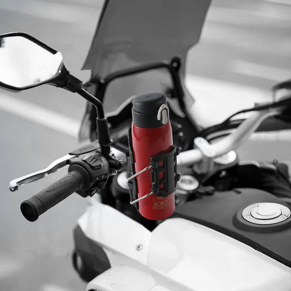 1x Universal Adjustable Motorcycle Handlebar Drink Cup Holder Mount