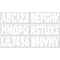 Set of 4 Boat Numbers and Letters Decal Stickers A-Z 0-9 White