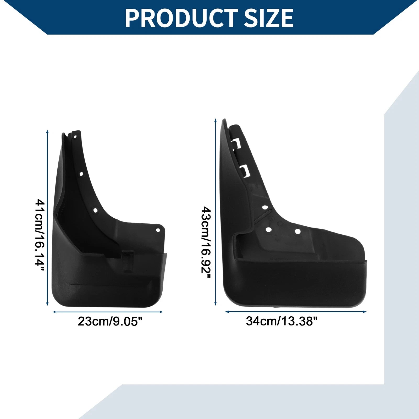 Mud Flaps Splash Guards 1 Set for Mercedes-Benz GLE (2015–2019)