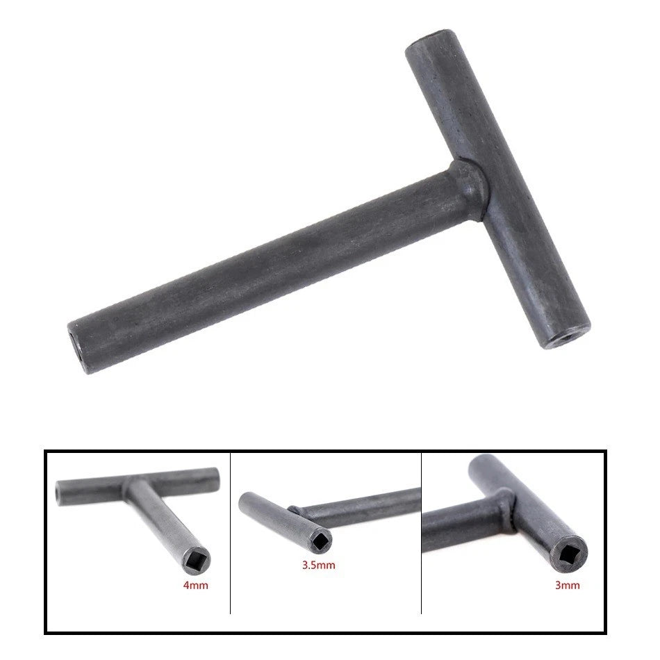 T Spanner Socket Wrench Set of 5 for Motorcycle Engine (3/3.5/4/9/10mm)