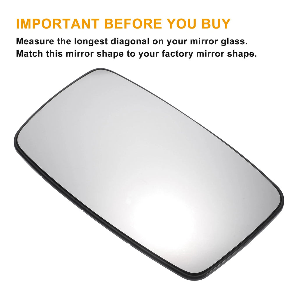Left Side White Mirror Glass W/ Back Non-heated for Citroen Dispatch (2007–2016)