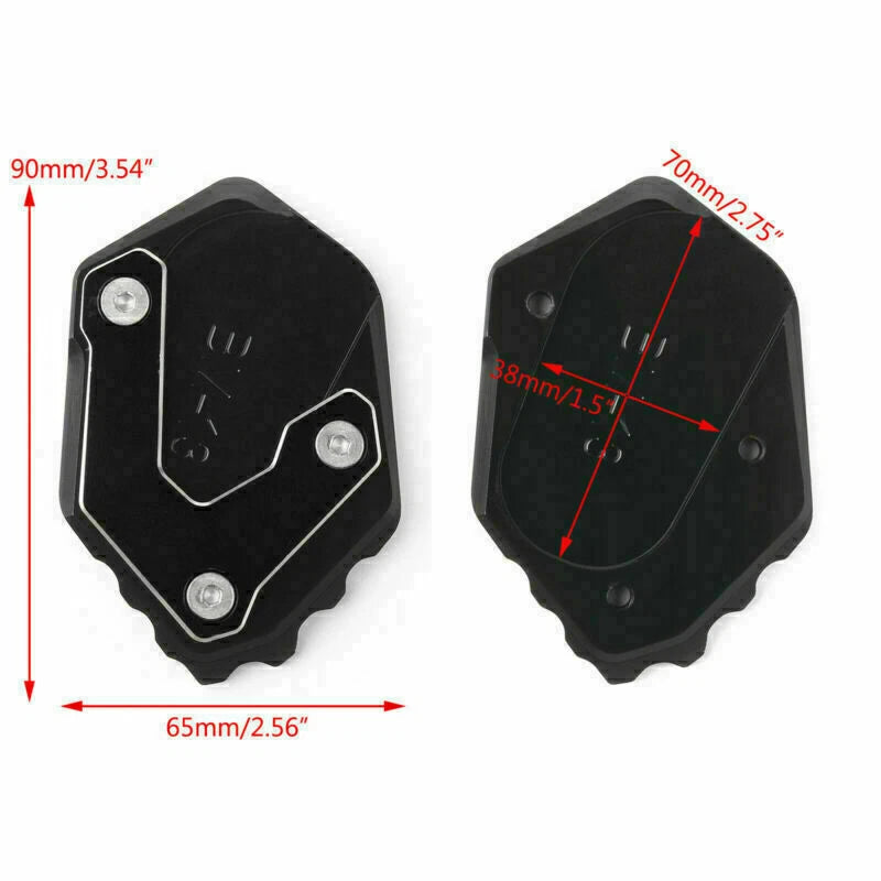 Kickstand Sidestand Plate Extension Pad for BMW R1200GS LC (2013–2015) Black T9