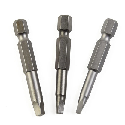 3X Repair Screwdriver Bits for Square Drill (50mm Long)