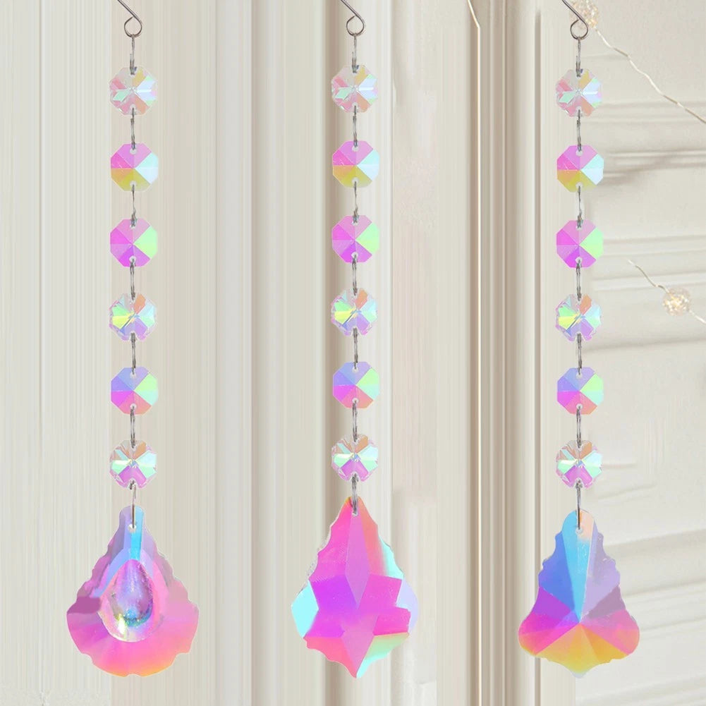 3PCS Crystal Sun Catcher Pendant for Window Decoration