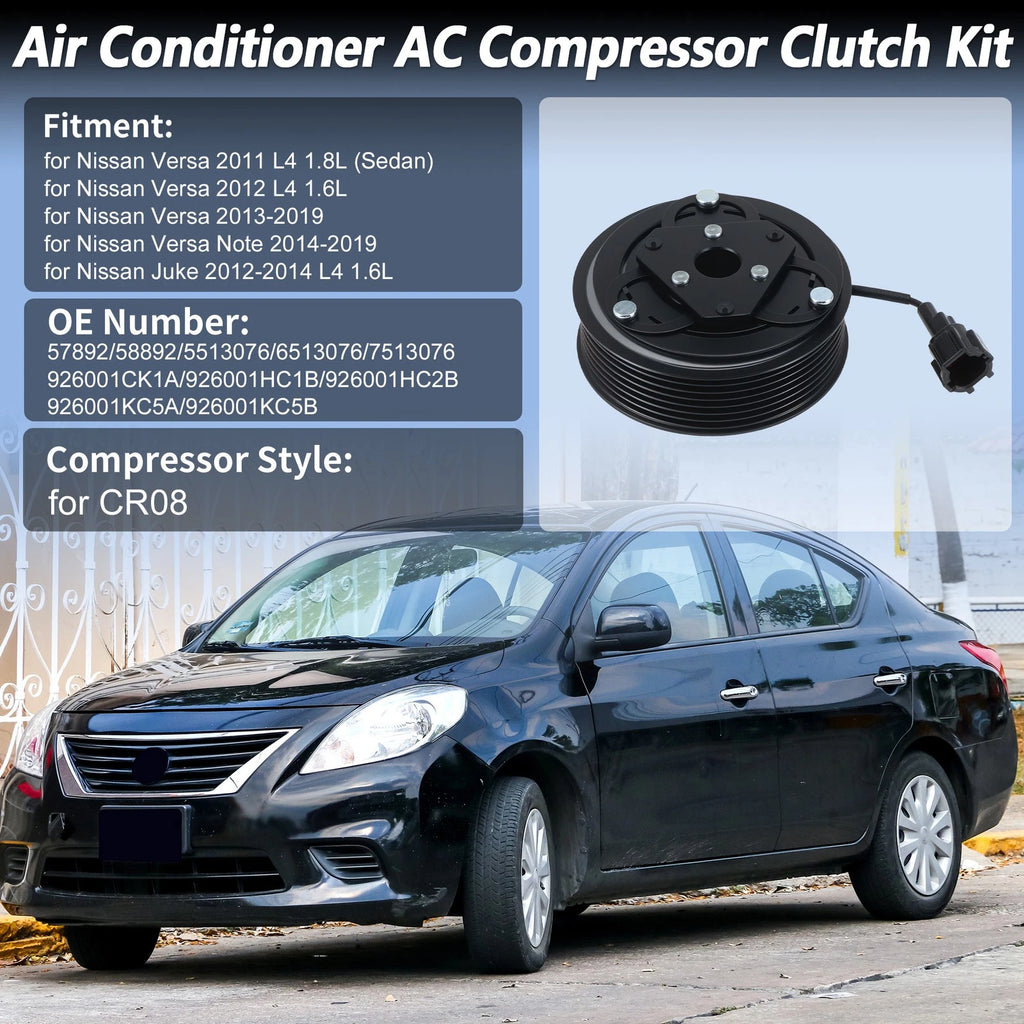 AC Compressor Clutch for Nissan Versa Note, Juke (2012–2014)