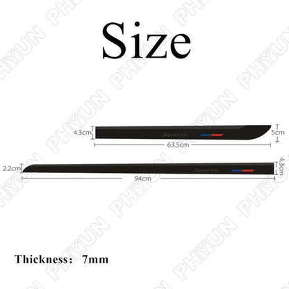 Set of 4 Rubber Car Body Trim Covers for Universal Fit
