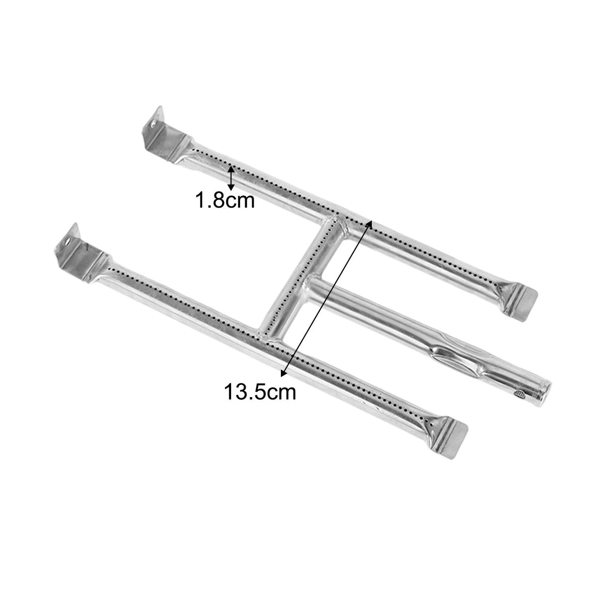 U Shaped Burner for Grill (Adjustable Gas Inlets, Concentrated Heat Design)