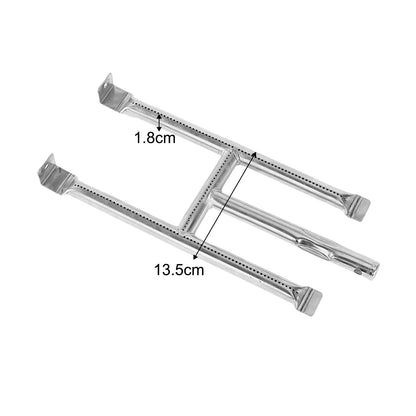 U Shaped Burner for Grill (Adjustable Gas Inlets, Concentrated Heat Design)