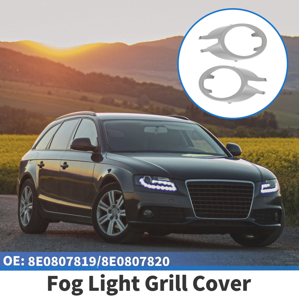 Front Fog Light Grill Pair for Audi A4 B7 (2005–2008)