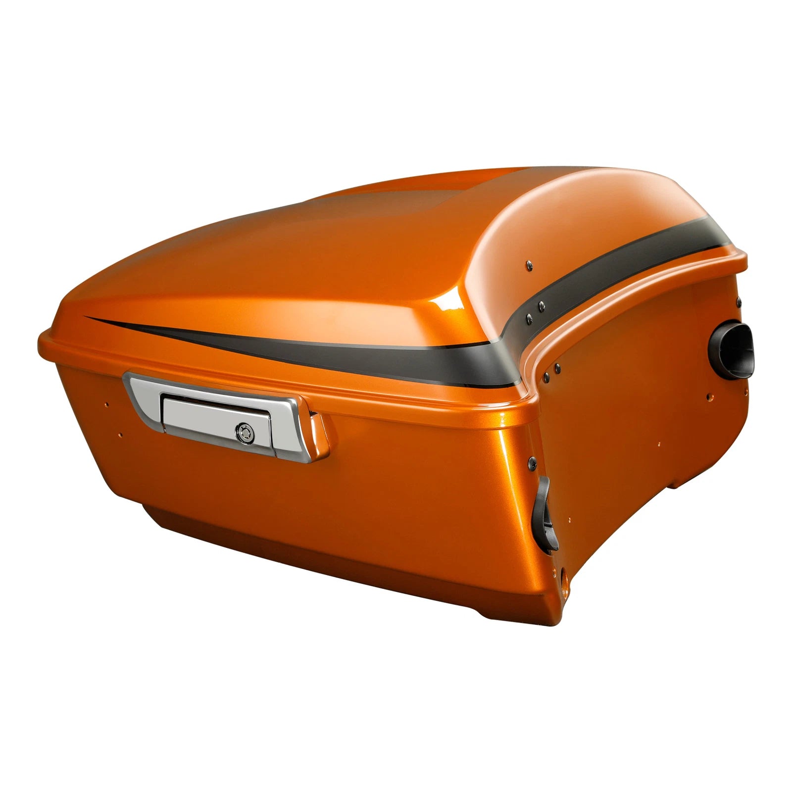 King Trunk for Harley Electra Glide (2014–2025) Scorched Orange/Black Denim