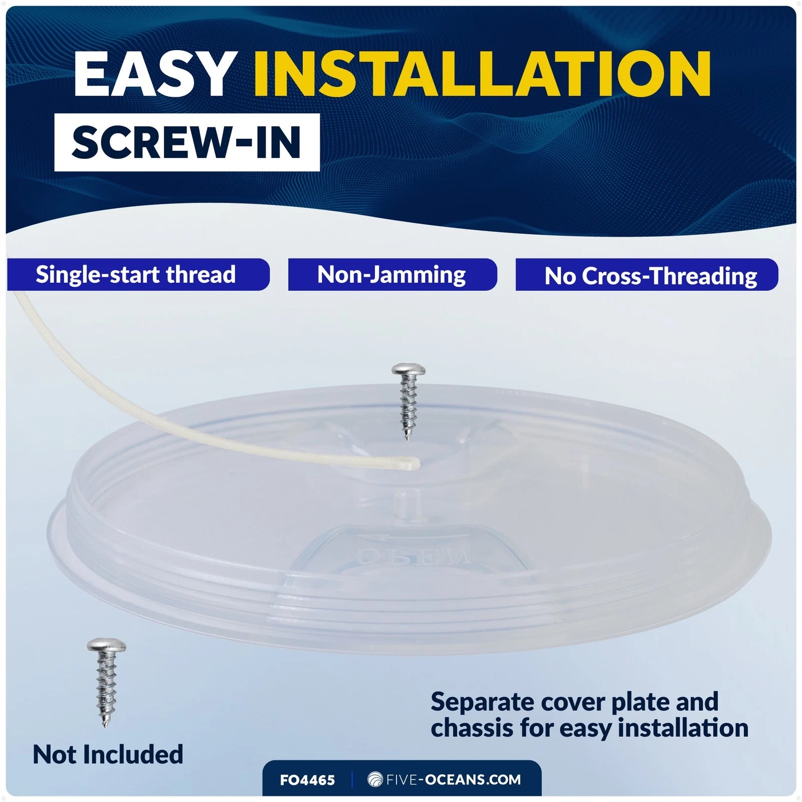 6" Round Inspection Deck Plate for Marine Access Hatch (Boat)
