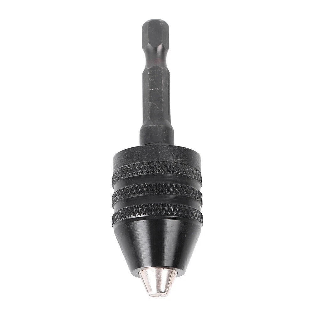 0.3-6.5mm Keyless Drill Bit Chuck Adapter Converter for Impact Driver Hex Shank