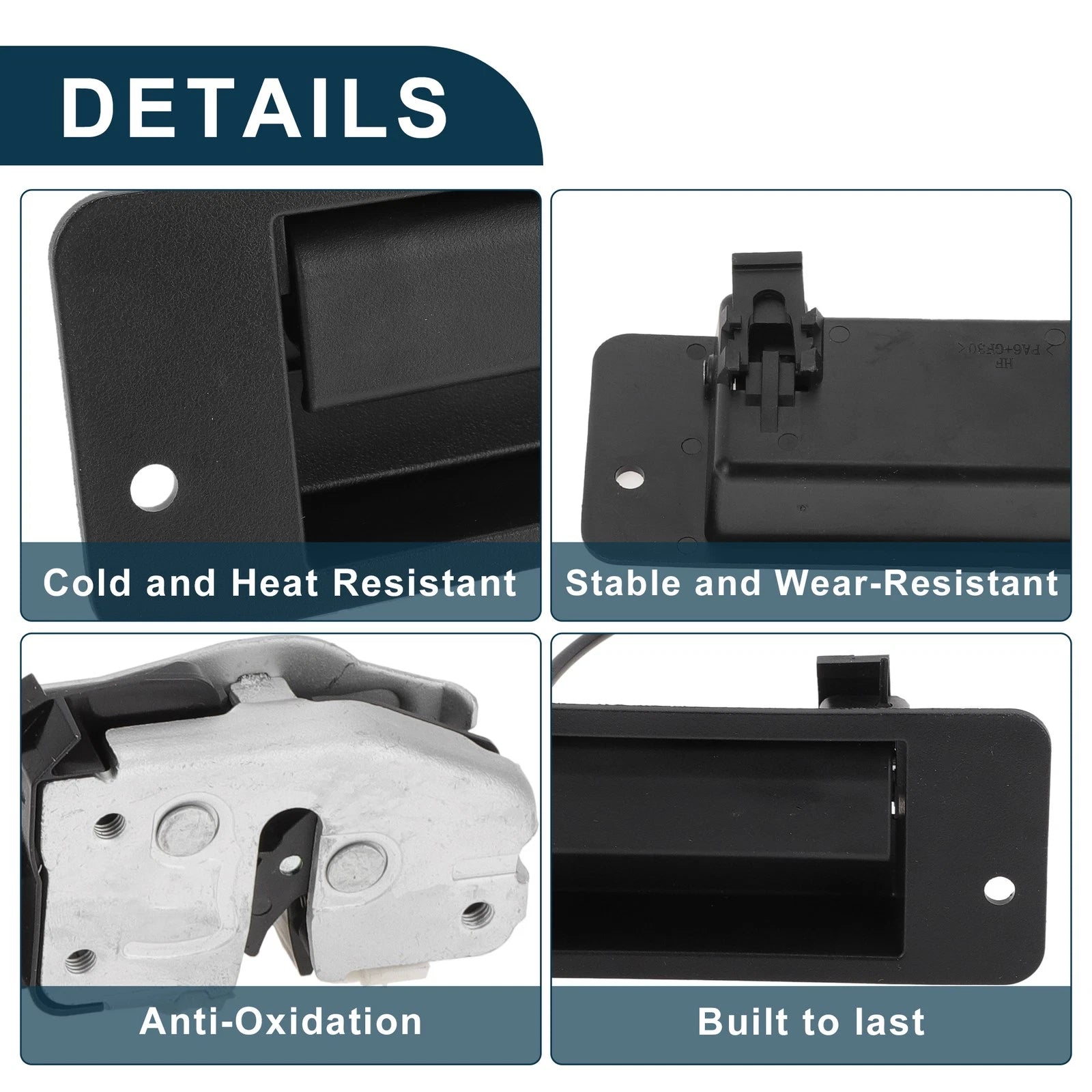 Tailgate Handle Bezel for Ford E150 E250 E350 E450 (Black)