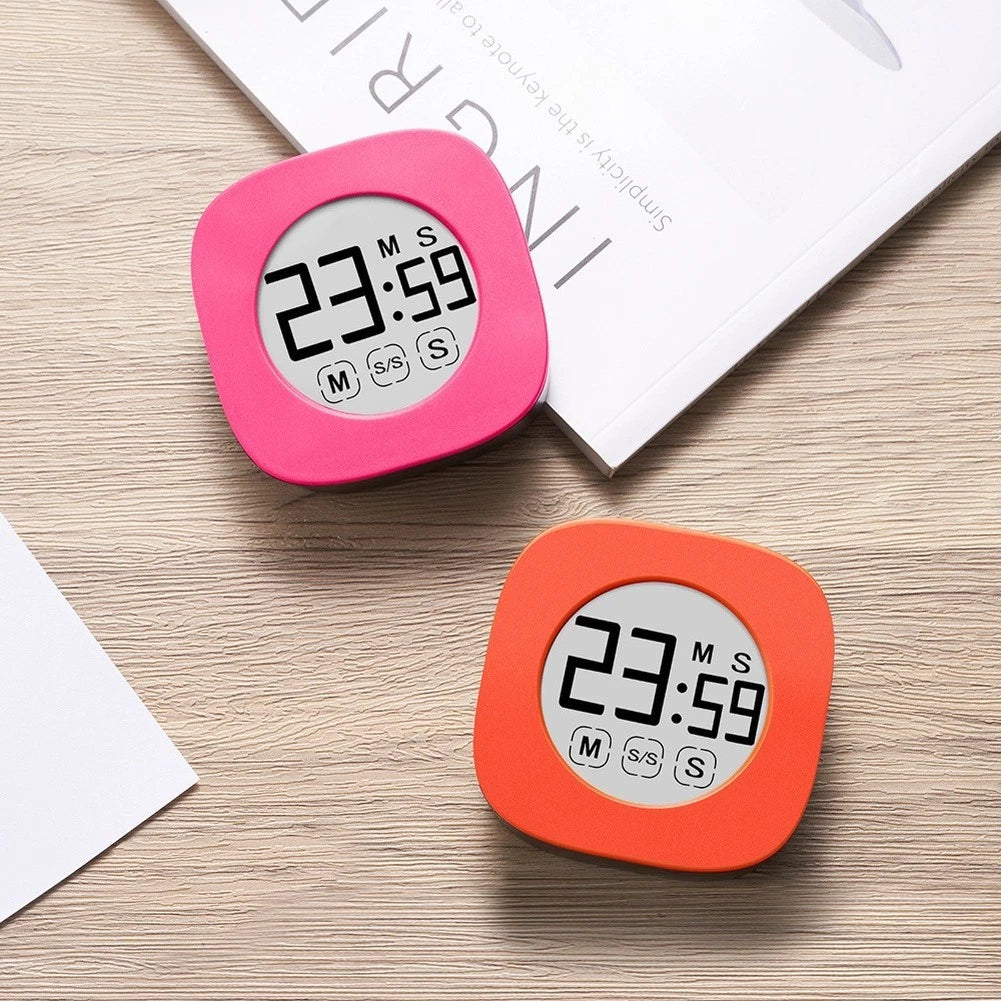 Silent Countdown Clock Adjustable Kitchen Timer Large LCD Display