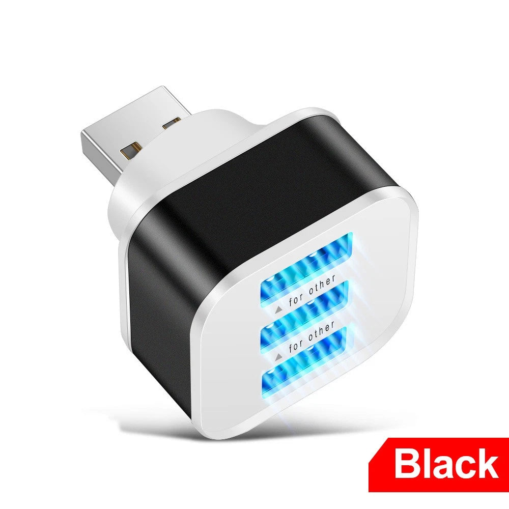 3 Ports USB 2.0 Hub Splitter Adapter for PC Laptop MacBook