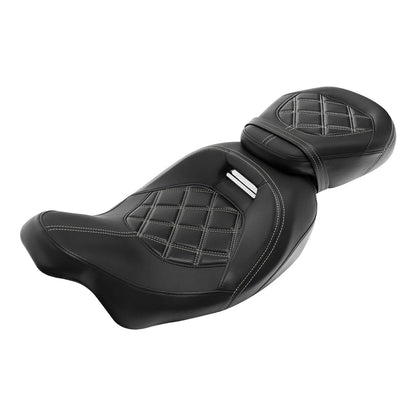 2X Driver & Passenger Seats for Harley Touring Street Glide (2009–2023) Black