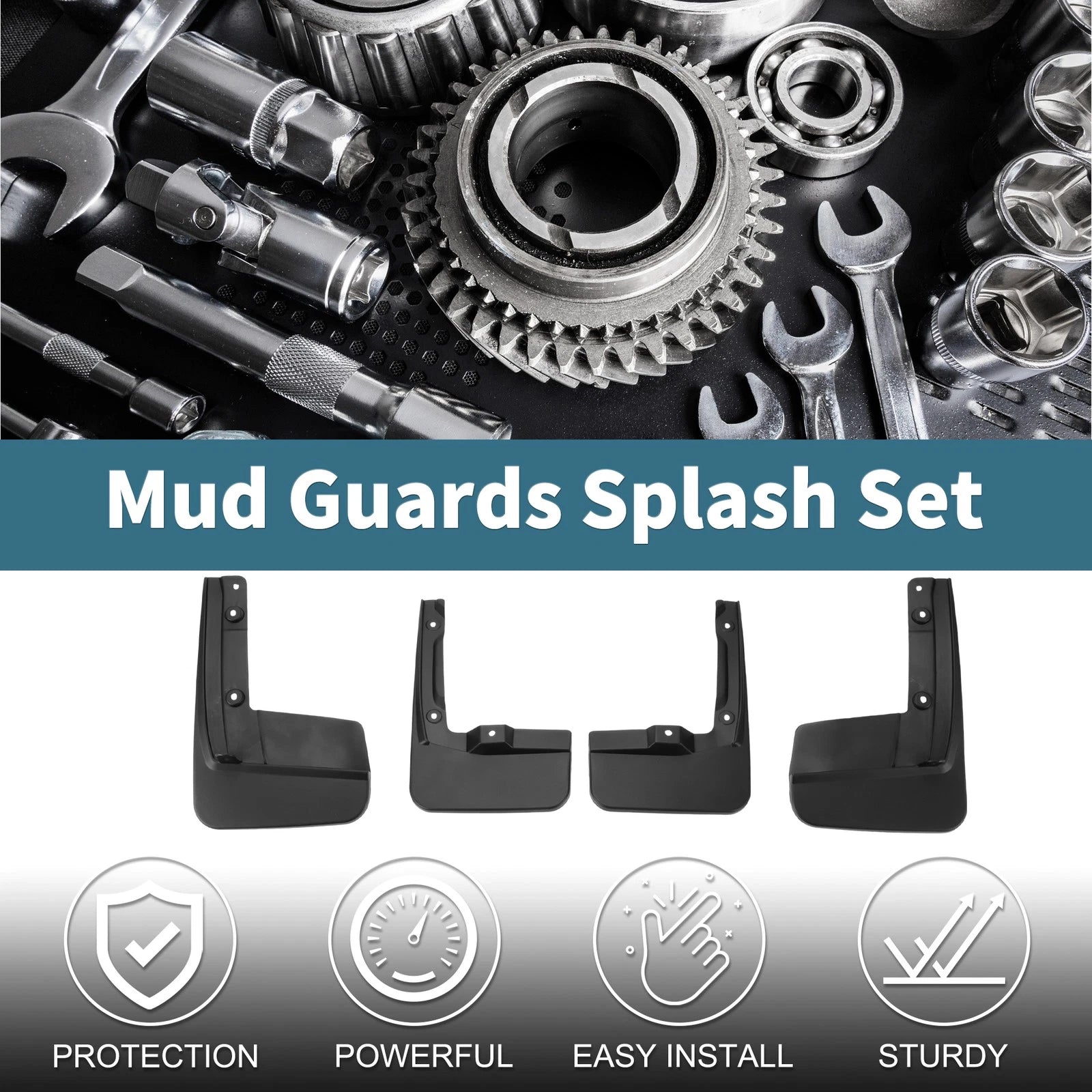 Mud Flaps Splash Guards 1Set Replacement Mud Guards for Toyota Hiace (2019–2023)