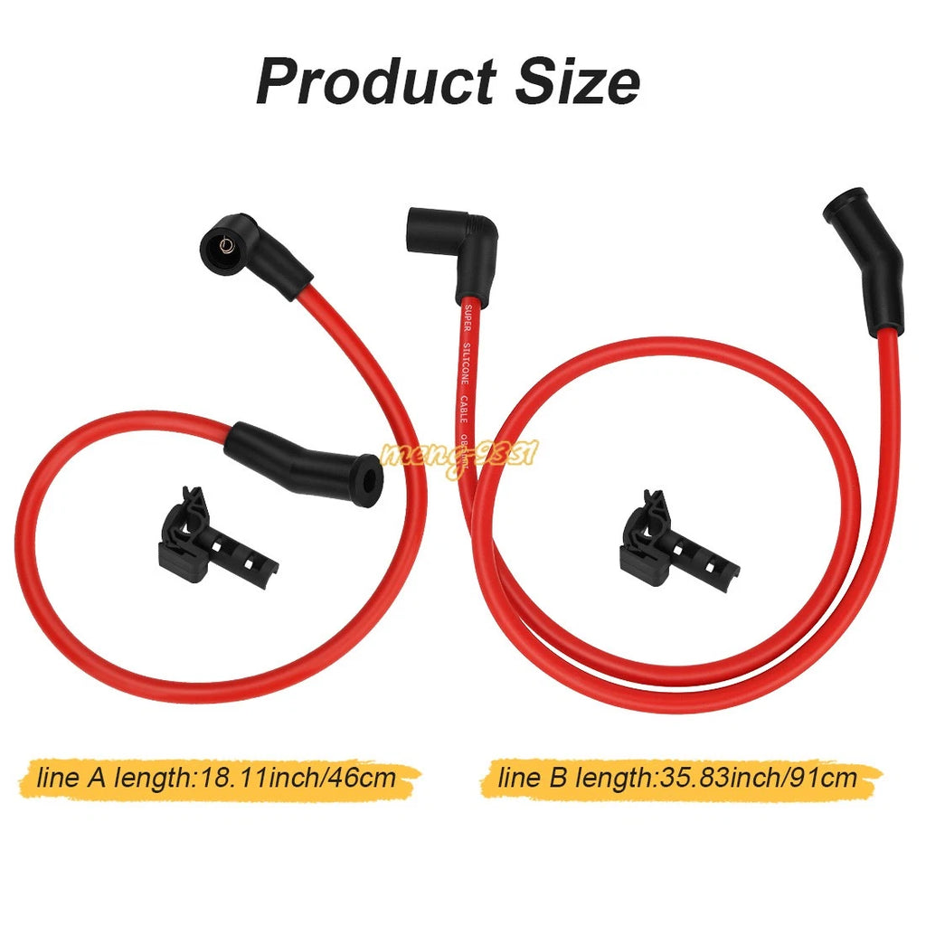 2 Pack Spark Plug Wires for Harley Davidson Electra Glide (2009–2016)