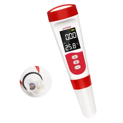 Home Water Testing pH Temperature Pen with High-Sensitivity Electrode