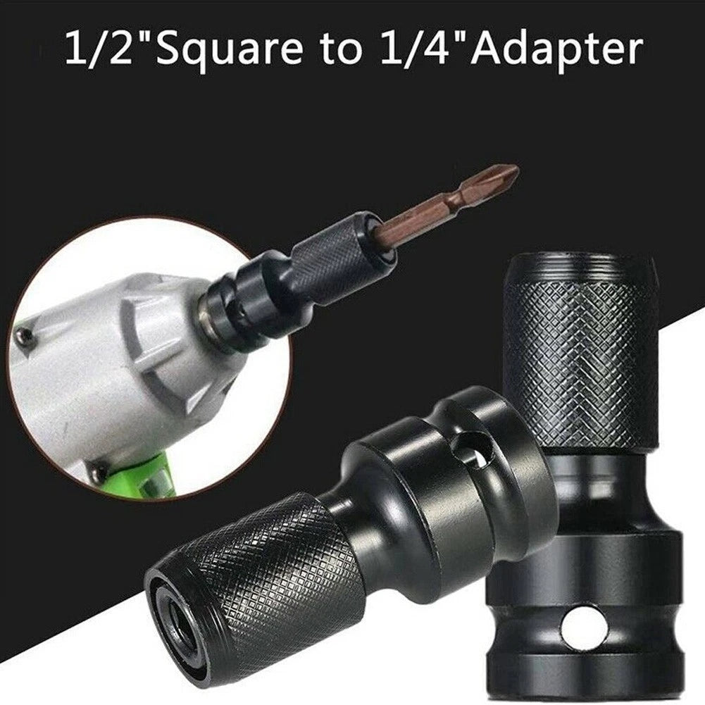 Ocket Chuck Converter for Drill Power Tools Set 1/4in Bits 1/2''