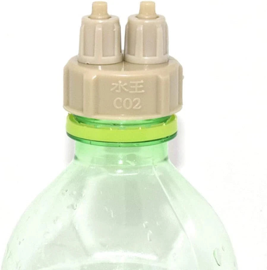 2X Aquarium Bottle Cap for CO2 Diffuser Air Generator System